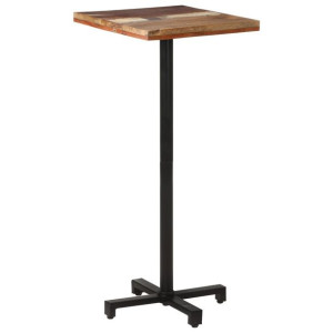 Stolik bistro kwadratowy 50x50x110cm lite drewno z odzysku
