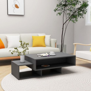 Stolik kawowy szary 105x55x32cm płyta wiórowa