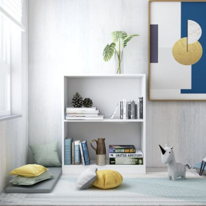 Regał na książki biały 60x24x74.5cm płyta wiórowa
