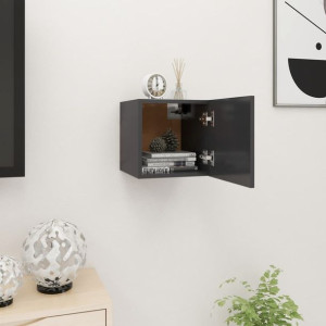 Szafka RTV wisząca szara 30.5x30x30cm