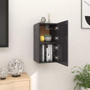 Szafki RTV wiszące 2 szt. szare 30.5x30x30cm
