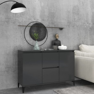 Komoda szara 104x35x70cm płyta wiórowa