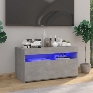 Szafka RTV z LED szary beton 75x35x40cm