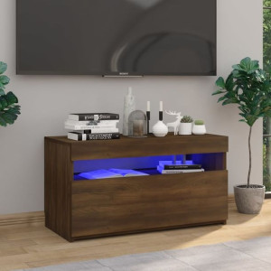 Szafka RTV z LED brązowy dąb 75x35x40cm