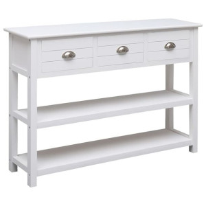Szafka biała 108x30x76cm lite drewno paulowni