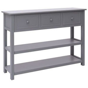Szafka boczna szara 108x30x76cm lite drewno paulowni