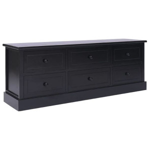 Szafka RTV czarna.108x30x40cm drewno paulowni
