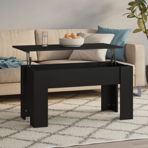 Stolik kawowy czarny 101x49x52cm płyta wiórowa
