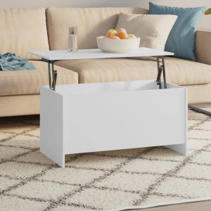 Stolik kawowy biały 102x55.5x52.5cm płyta wiórowa