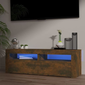 Szafka RTV z LED przydymiony dąb 120x35x40cm