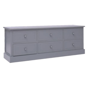Szafka RTV ciemnoszara 108x30x40cm drewno paulownia
