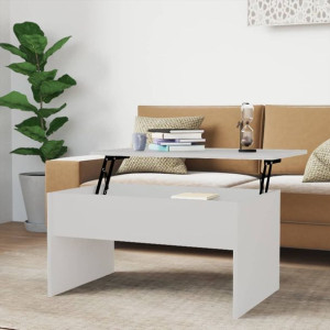Stolik kawowy biały 80x50.5x41.5cm płyta wiórowa