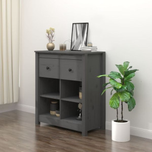 Szafka szara 70x35x80cm lite drewno sosnowe