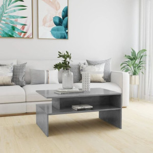 Stolik kawowy szary beton 90x60x42.5cm płyta wiórowa