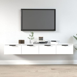 Szafki RTV wiszące 2 szt. białe 68x30x20cm