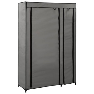 Szafa meteriałowa szara 110x45x175cm tkanina