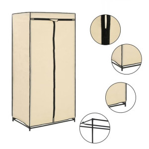 Szafa materiałowa kremowa 75x50x160cm