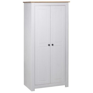 Szafa biała 80x50x171.5cm lita sosna seria Panama