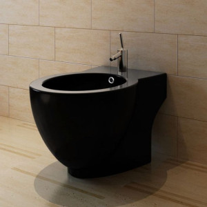 Bidet okrągły stojący wysokiej jakości ceramika czarny