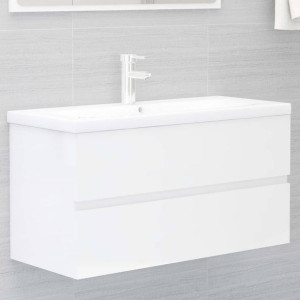 Szafka pod umywalkę biała połysk 90x38.5x45cm