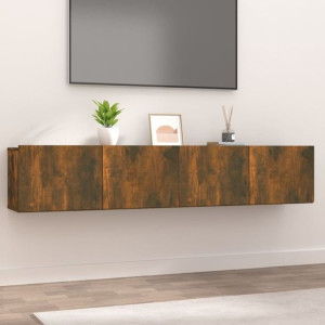 Szafki RTV 2 szt. przydymiony dąb 80x30x30cm
