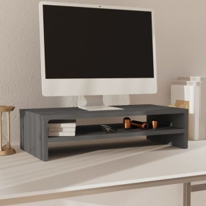 Podstawka na monitor szara 50x24x13cm drewno sosnowe