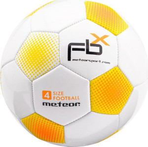 Piłka nożna Meteor FBX 4 biała 37007