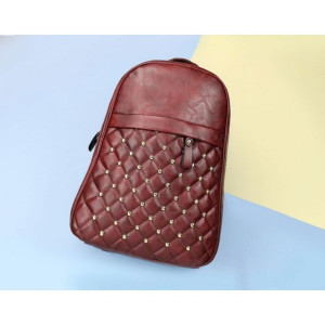 Plecak Damski Bordowy Pl115bor