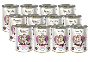 FAMILY FIRST Junior indyk z marchewką 12x400g