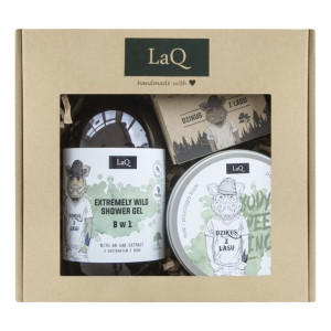 LaQ "Dzik" Zestaw Prezentowy Męski  Żel 500 ml + Peeling 200 ml + Mydło 85