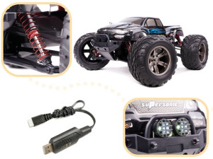 Samochód Rc Monster Truck 1:12 2.4ghz X9115 Niebieski Ulepszona Wersja