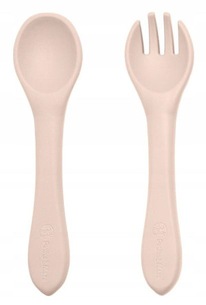Petite&Mars Silikonowe Sztućce Desert Sand 6M+