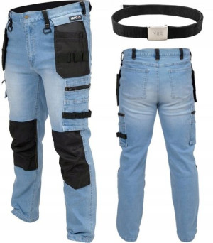 Yato Spodnie Robocze Ochronne Jeans R. Xl + Pasek