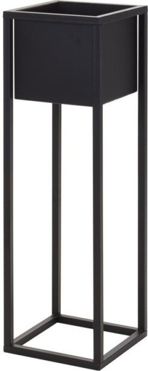 Kwietnik stojak na kwiaty 70 cm metalowy czarny