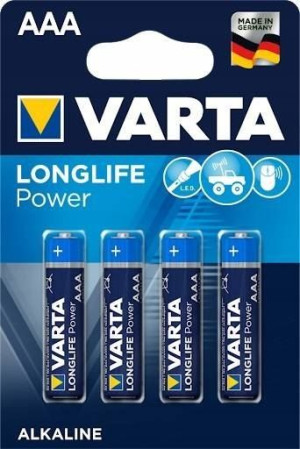 4X BATERIE VARTA LONGLIFE POWER AAA LR3 Alkaliczna