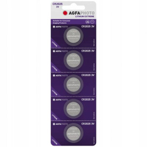 5x Bateria Guzikowa Agfaphoto Cr2025 3v Litowa