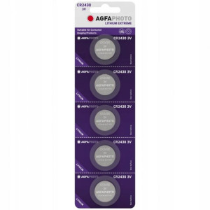 5 Szt Bateria Guzikowa Agfaphoto Cr2430 3v Litowa