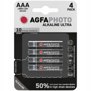 4x Bateria Agfaphoto Ultra Aaa Lr03 Alkaliczna