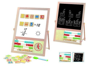 Tablica Edukacyjna Magnetyczna 6w1 Akcesoria Gąbka