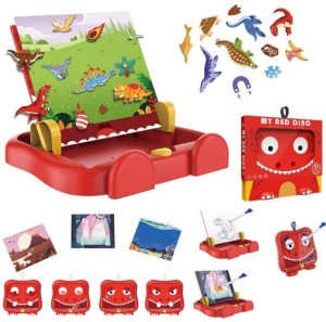 Duża Tablica Magnetyczna Dinozaur Pisak + Magnesy