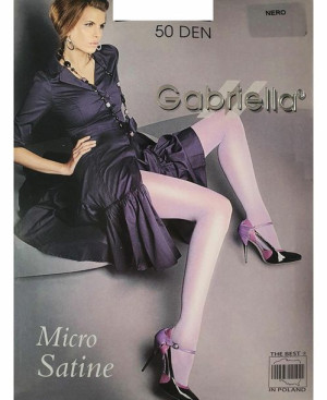 GABRIELLA Micro Satine Rajstopy 50 DEN k.:NERO r.:3
