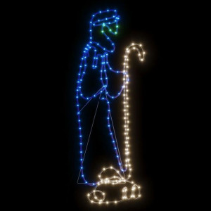 Świąteczna dekoracja świetlna pastuszek i baranek, 168 LED