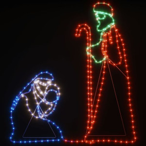 Świąteczna dekoracja świetlna Maryja i Józef, 264 LED