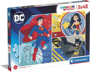 Puzzle Supercolor - Dc Comics Justice League - 3x48 Elementów - 25272