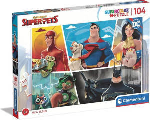 Puzzle Supercolor - Dc Superpets - 104 Elementy - Clementoni - 27172