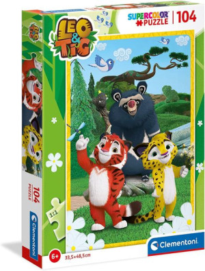 Puzzle Supercolor - Leo & Tig - 104 Elementy - Clementoni - 27547