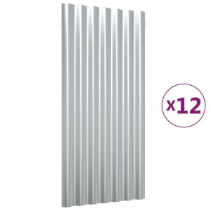 Panele dachowe, 12 szt., malowana proszkowo stal, 80x36 cm