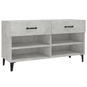 Szafka na buty, szarość betonu, 102x35x55 cm