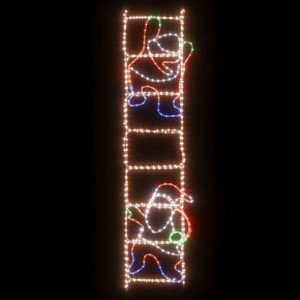 Świetlna ozdoba świąteczna Mikołaj na drabinie, 552 LED