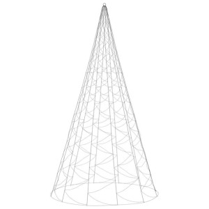 Choinka do montażu na maszcie, 1400 ciepłych białych LED, 500cm